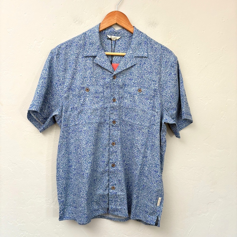Cotopaxi Afuera Shirt Men Size Small Blue Button Up Short Sleeve New